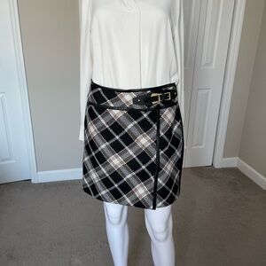 White House Black Market Checkered Mini Skirt